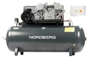 компрессор поршневой с ременной передачей 380в, ресив. 500л, 1400л/мин nordberg ncp500/1400-16