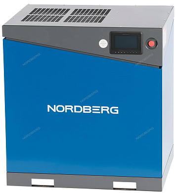 компрессор винтовой, 22квт, 15бар, 2200л/мин, ip55, без ресивера nordberg nca30