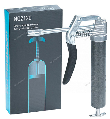 шприц плунжерный мини для густой смазки, 120 мл nordberg no2120