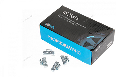 грузики балансировочные для литых дисков fe 25 г, 100 шт. nordberg wc25af4
